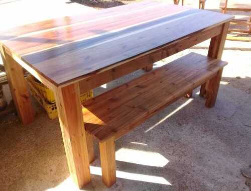 table with bench blackwood